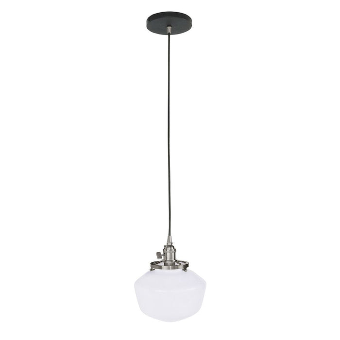 Uno Pendant Light in Black with Brushed Nickel