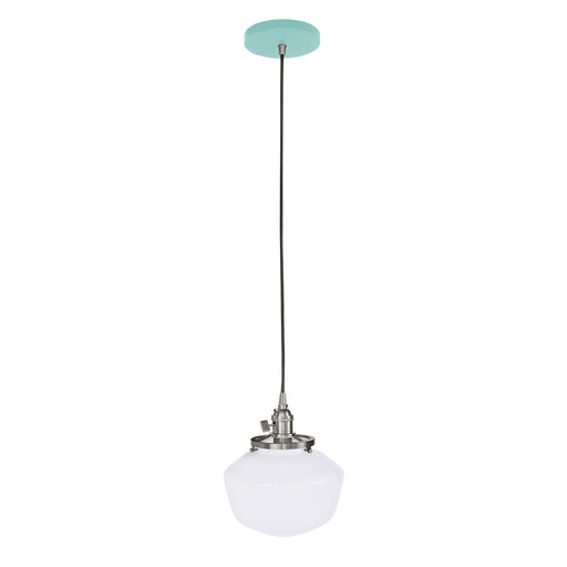 Uno Pendant in Sea Green with Brushed Nickel | Montclair Light Works