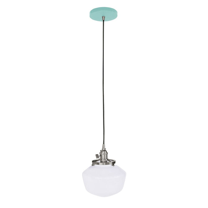 Uno Pendant Light in Sea Green with Brushed Nickel