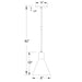 Jerome 8" LED Pendant in Barn Red Line Drawing