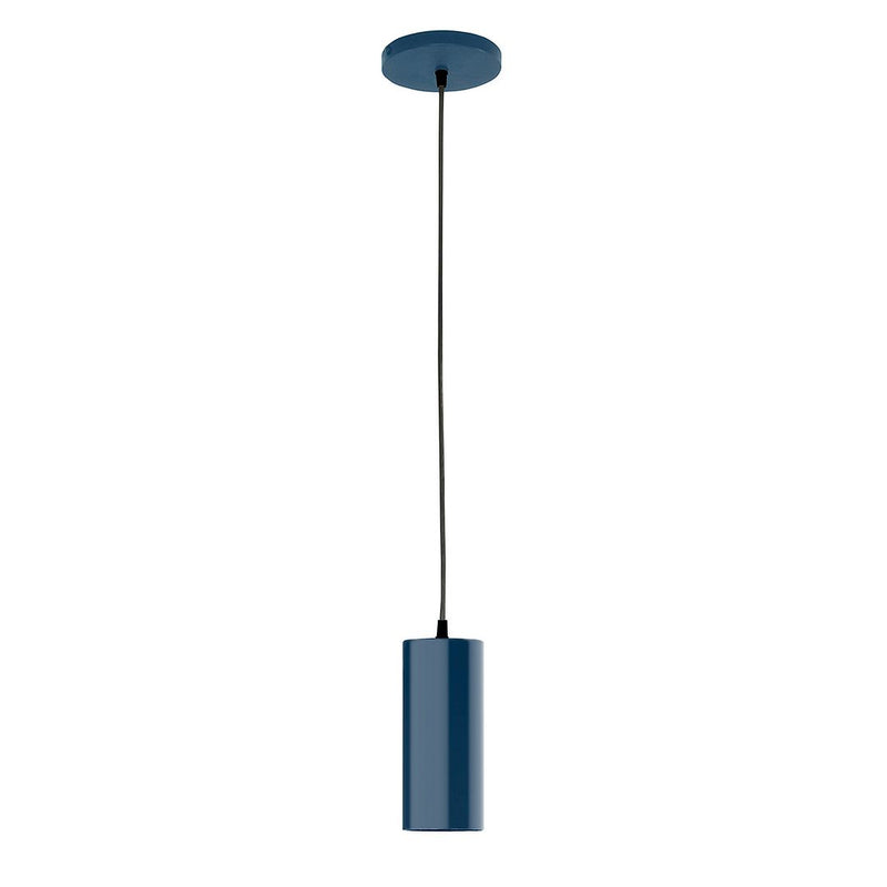 Jordan 3.5 in navy pendant with cylinder shade and cord