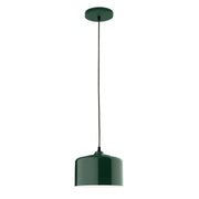Forest green glass pendant with matching canopy and 1-light socket