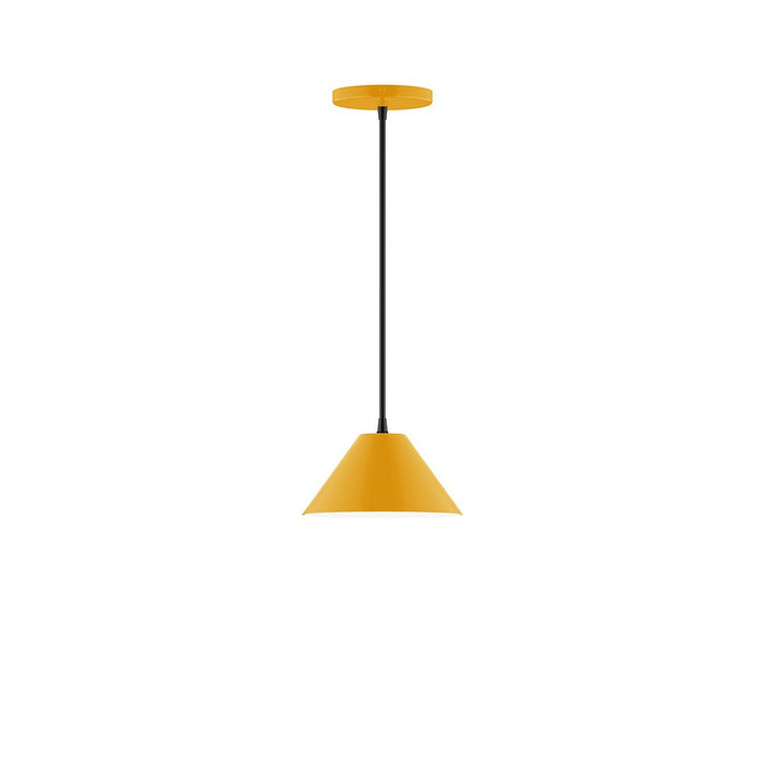 Axis Pinnacle 8" Pendant Light in Bright Yellow