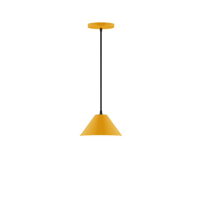 Pinnacle 8" Pendant in Bright Yellow | Montclair Light Works