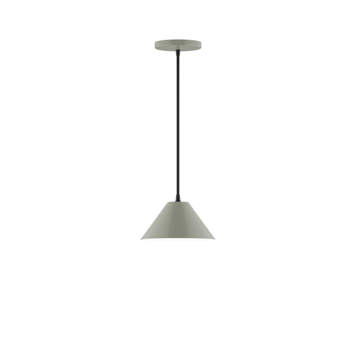 Pinnacle 8" LED Pendant in Moss Green | Montclair Light Works