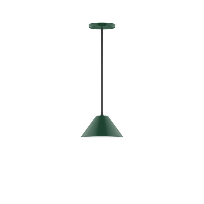 Pinnacle 8" LED Pendant in Forest Green | Montclair Light Works