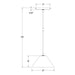 Pinnacle 8" Pendant in Cream Line Drawing