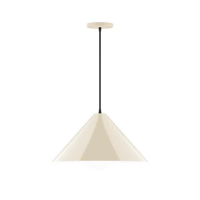 Axis Pinnacle 18" Pendant Light with Glass Globe in Cream