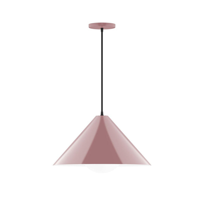 Axis Pinnacle 18" Pendant Light with Glass Globe in Mauve