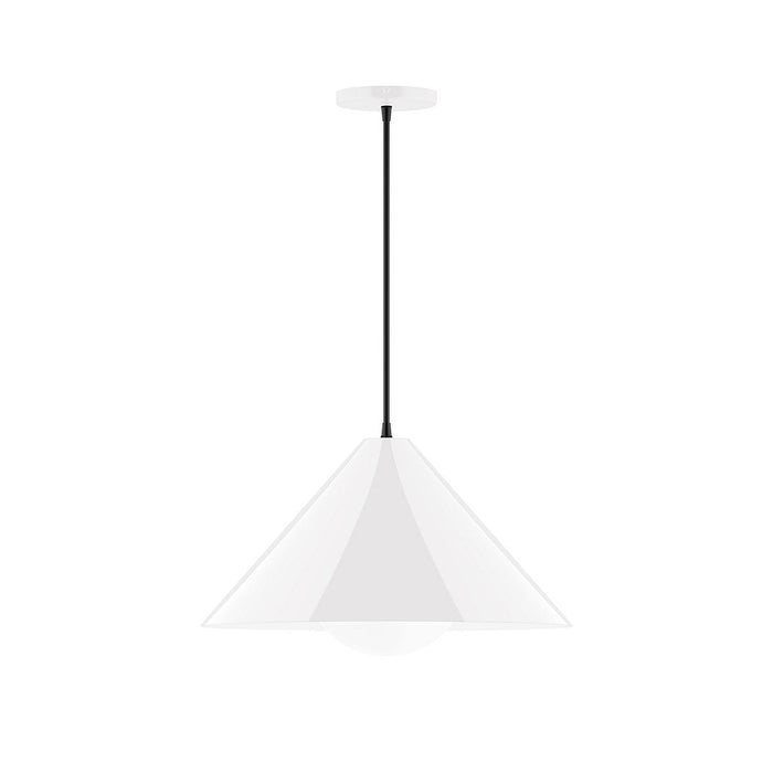 Axis Pinnacle 18" Pendant Light with Glass Globe in White