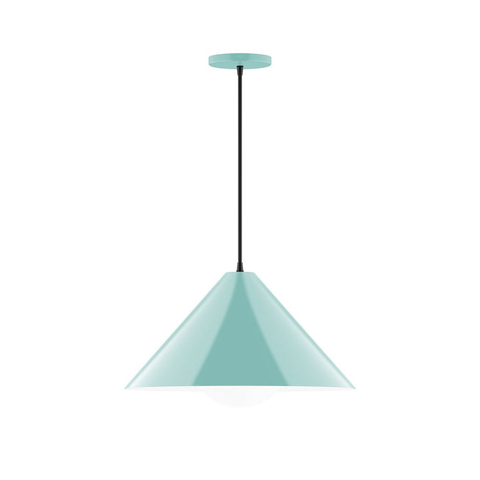 Axis Pinnacle 18" Pendant Light with Glass Globe in Sea Green