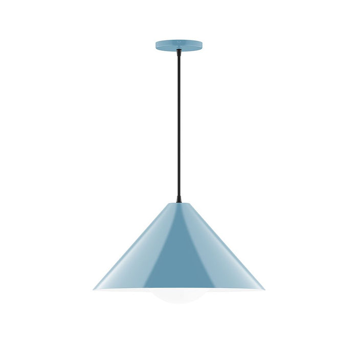 Axis Pinnacle 18" Pendant Light with Glass Globe in Light Blue