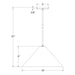 Pinnacle 18" LED Pendant in Terracotta Line Drawing