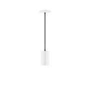 Beam 3.5 in white pendant light with cylindrical shade and black cord