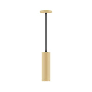 3.5-inch ivory pendant light with cylindrical shade and black cord