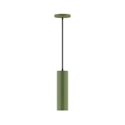 Fern green cylindrical pendant with matching ceiling canopy and 3.5 in shade