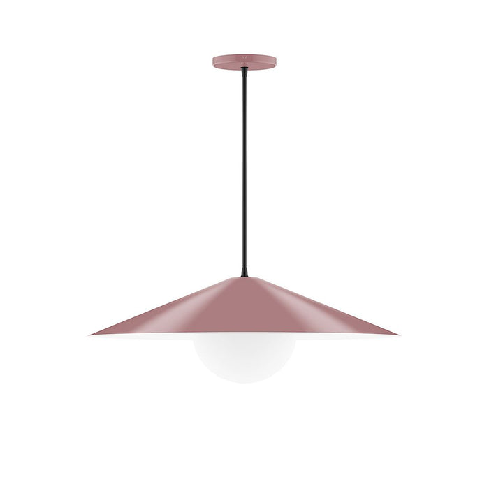 Axis Vessel 24" Pendant Light with Glass Globe in Mauve