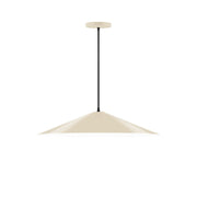 Cream drum LED pendant with ceiling canopy and hanging cord