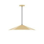 Ivory fabric Vessel 24-in pendant shade with black stem and canopy