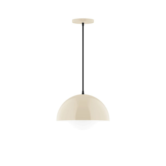 Axis Arcade 12" Pendant Light with Glass Globe in Cream