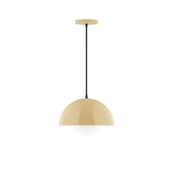 Axis Arcade 12" Pendant Light with Glass Globe in Ivory