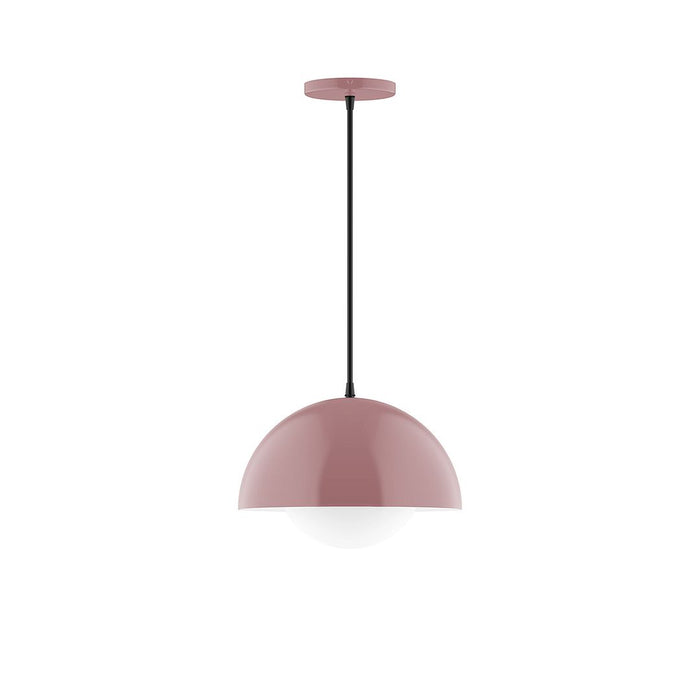 Axis Arcade 12" Pendant Light with Glass Globe in Mauve