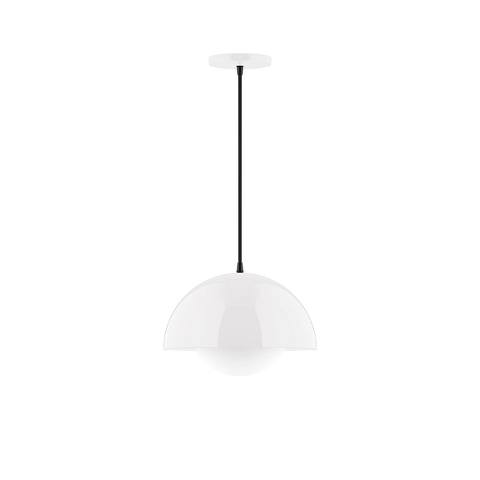 Axis Arcade 12" Pendant Light with Glass Globe in White