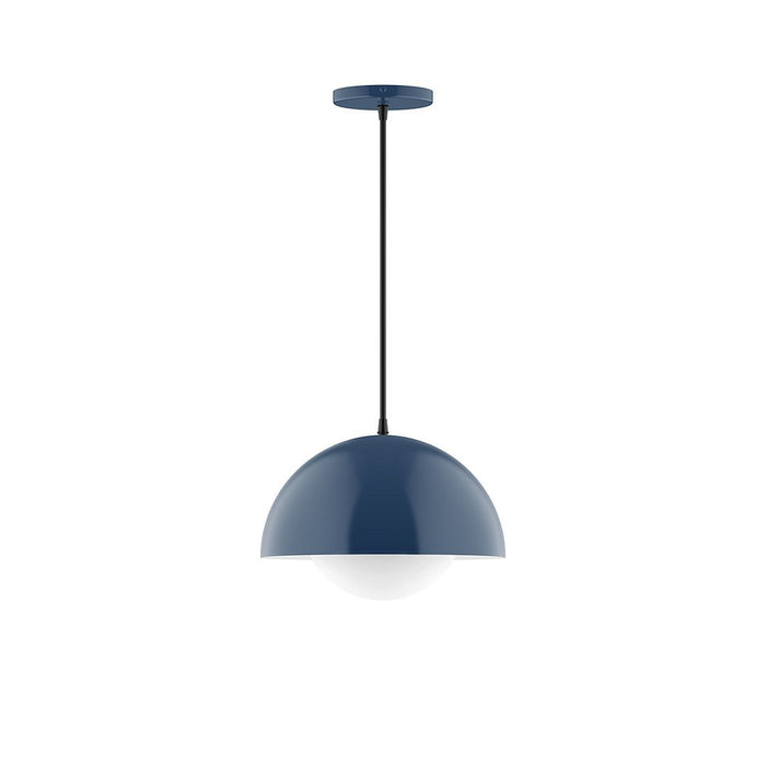 Axis Arcade 12" Pendant Light with Glass Globe in Navy