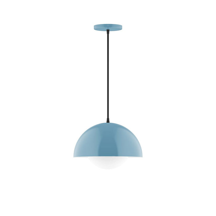 Axis Arcade 12" Pendant Light with Glass Globe in Light Blue