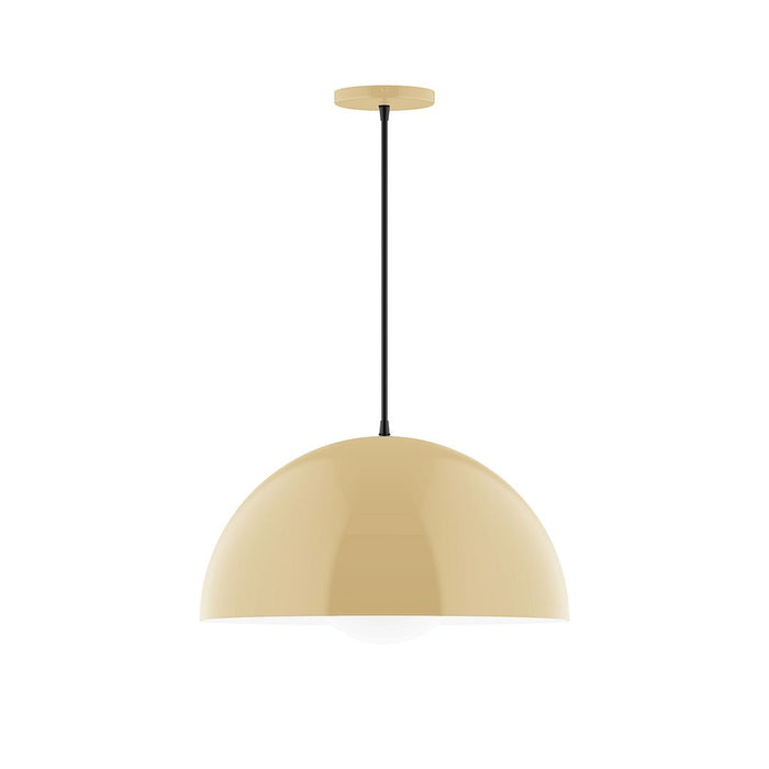 Axis Arcade 18" Pendant Light with Glass Globe in Ivory