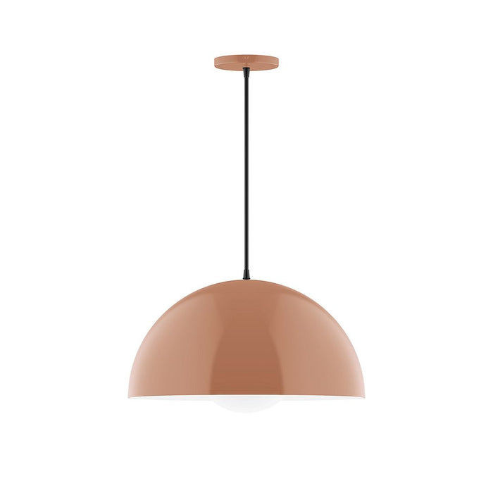 Axis Arcade 18" Pendant Light with Glass Globe in Terracotta