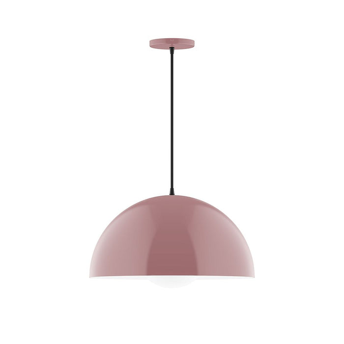 Axis Arcade 18" Pendant Light with Glass Globe in Mauve