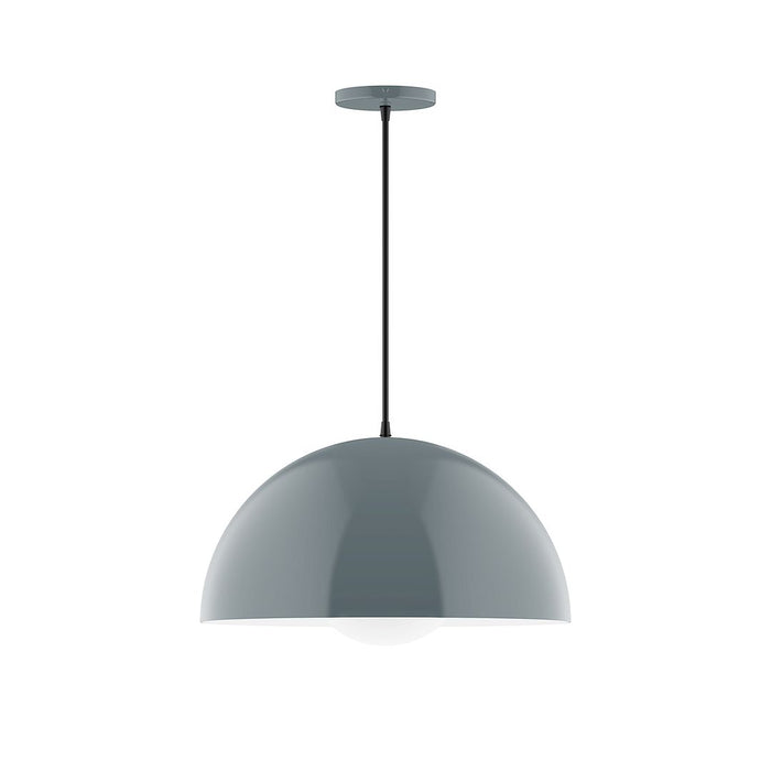 Axis Arcade 18" Pendant Light with Glass Globe in Slate Gray