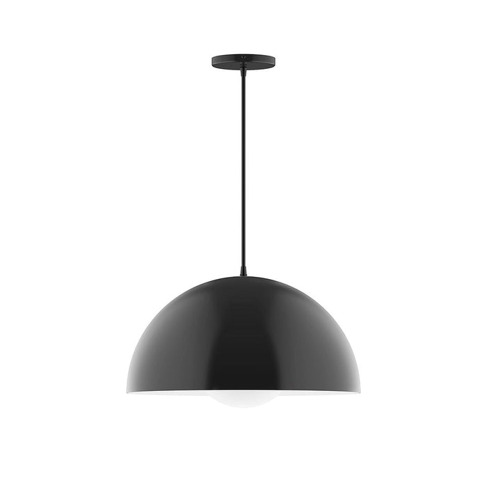 Axis Arcade 18" Pendant Light with Glass Globe in Black