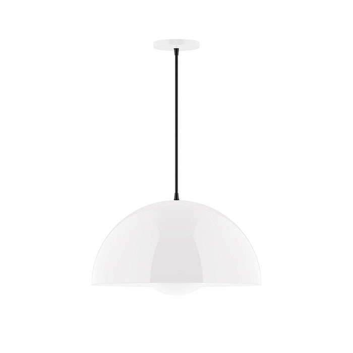 Axis Arcade 18" Pendant Light with Glass Globe in White