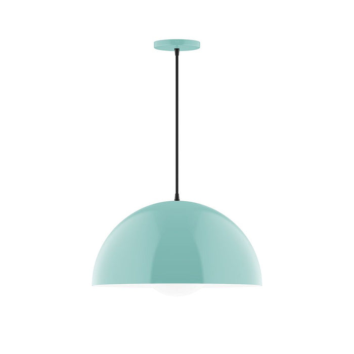 Axis Arcade 18" Pendant Light with Glass Globe in Sea Green