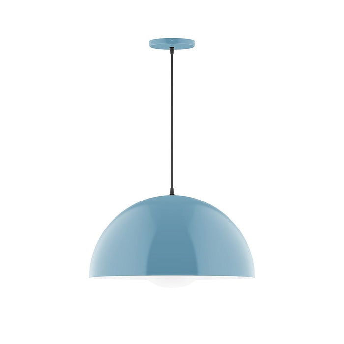 Axis Arcade 18" Pendant Light with Glass Globe in Light Blue