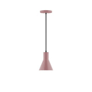 Mauve flare 6-inch pendant with dark cord and matching canopy