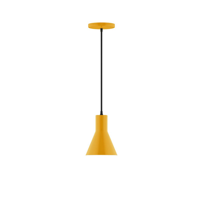 Axis Flare 6" Pendant Light in Bright Yellow