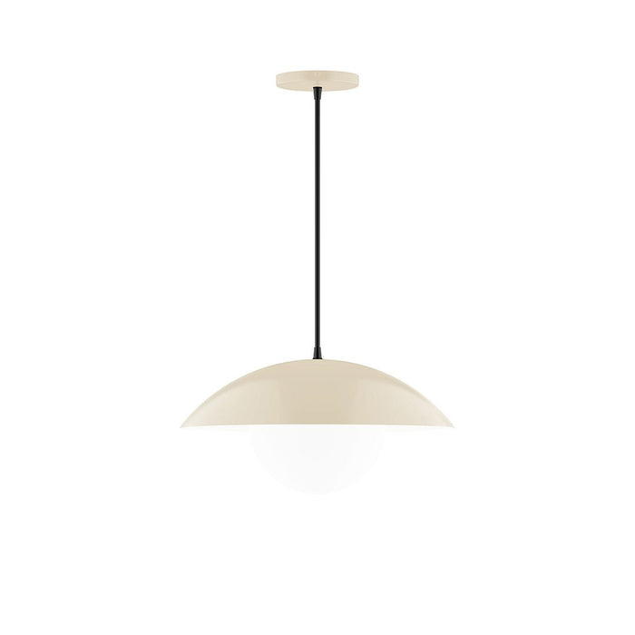 Axis Plateau 16" Pendant Light with Glass Globe in Cream