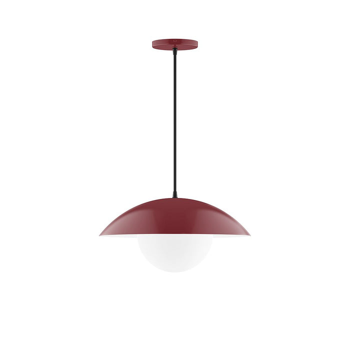 Axis Plateau 16" Pendant Light with Glass Globe in Barn Red