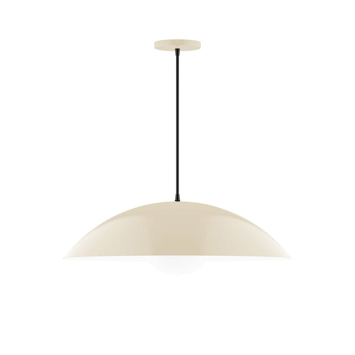 Axis Plateau 24" Pendant Light with Glass Globe in Cream