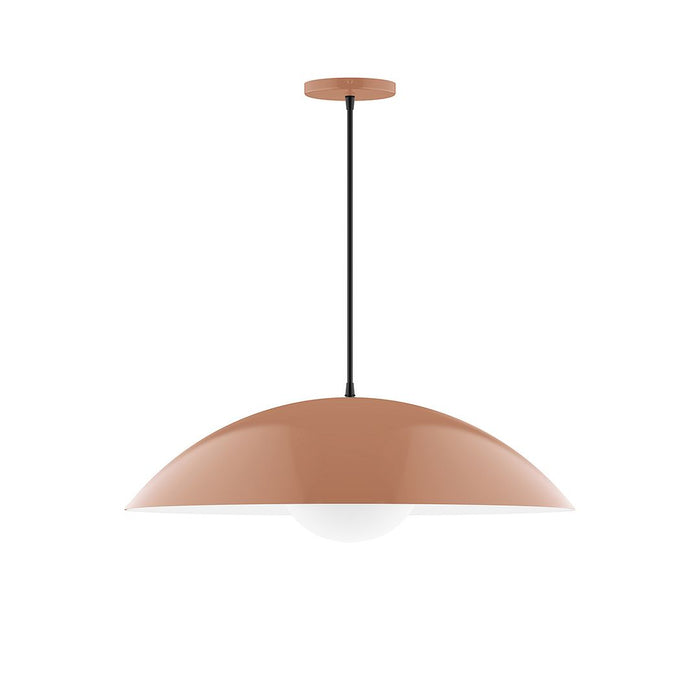 Axis Plateau 24" Pendant Light with Glass Globe in Terracotta