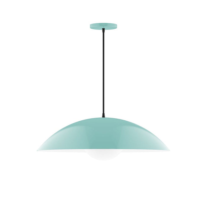 Axis Plateau 24" Pendant Light with Glass Globe in Sea Green