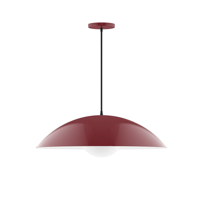 Axis Plateau 24" Pendant Light with Glass Globe in Barn Red