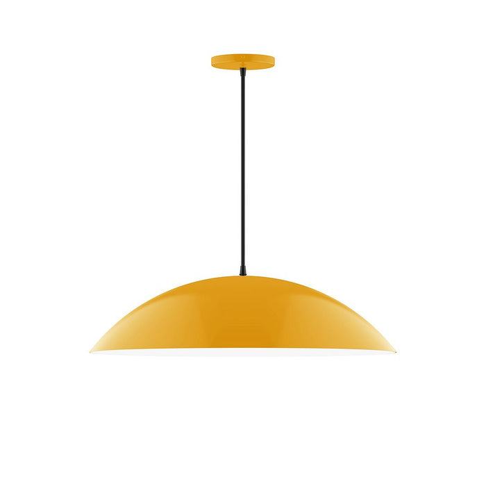 Axis Plateau 24" LED Pendant Light in Bright Yellow