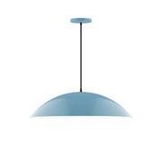 24 in light blue dome pendant shade with matching ceiling canopy