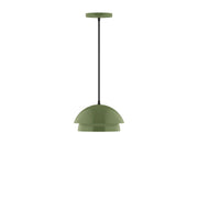Fern green 10 in pendant lamp with dome shade