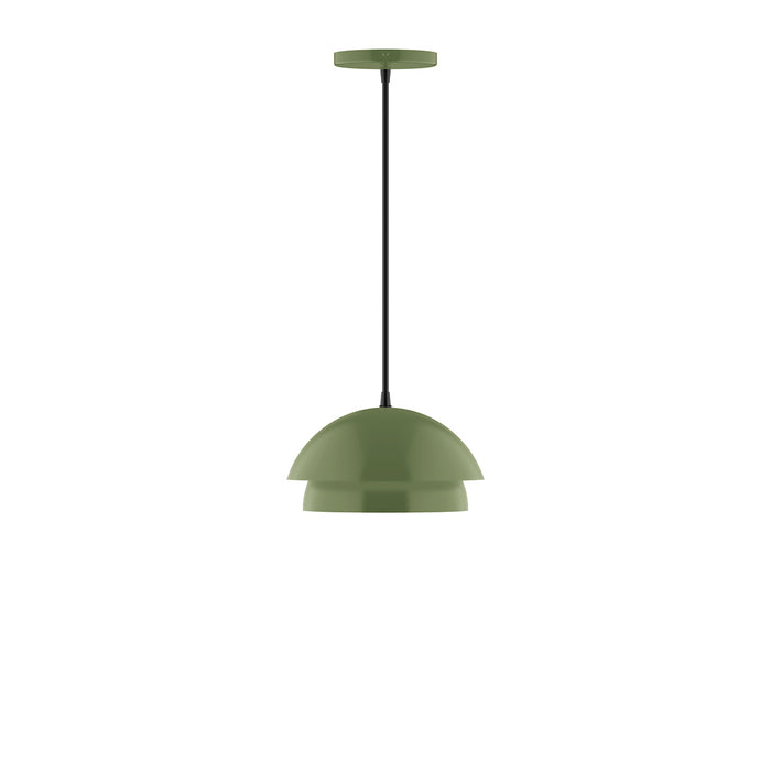 Nest 10" Pendant with Glass Globe in Fern Green | Montclair Light Works