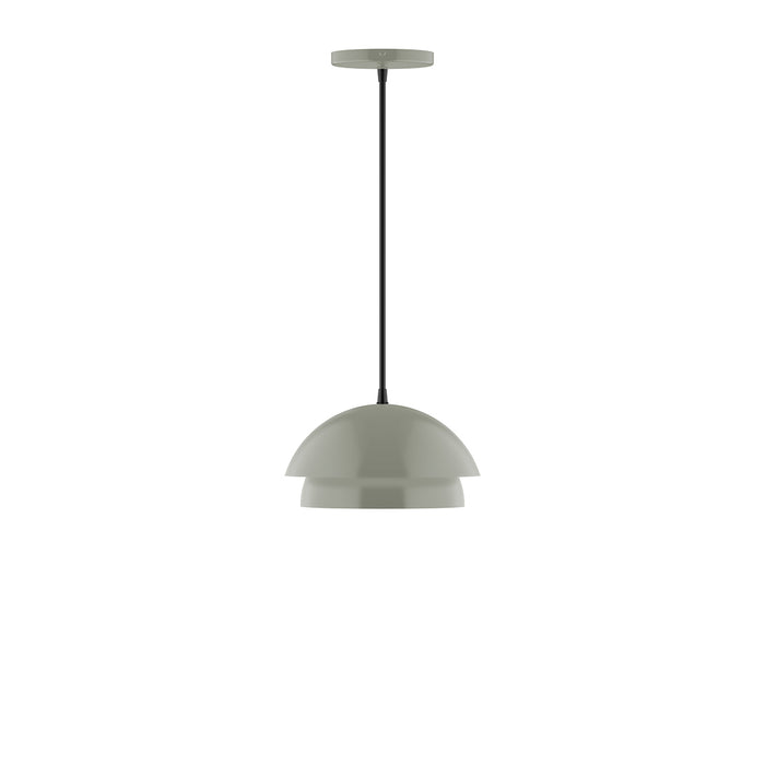 Nest 10" Pendant with Glass Globe in Moss Green | Montclair Light Works